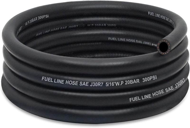 ZONBANG 5/16 Fuel Line, NBR Rubber 5/16 Fuel Hose Nylon Braided, Fuel Line Hose for Automotive Vehicles(10FT) - Image 1